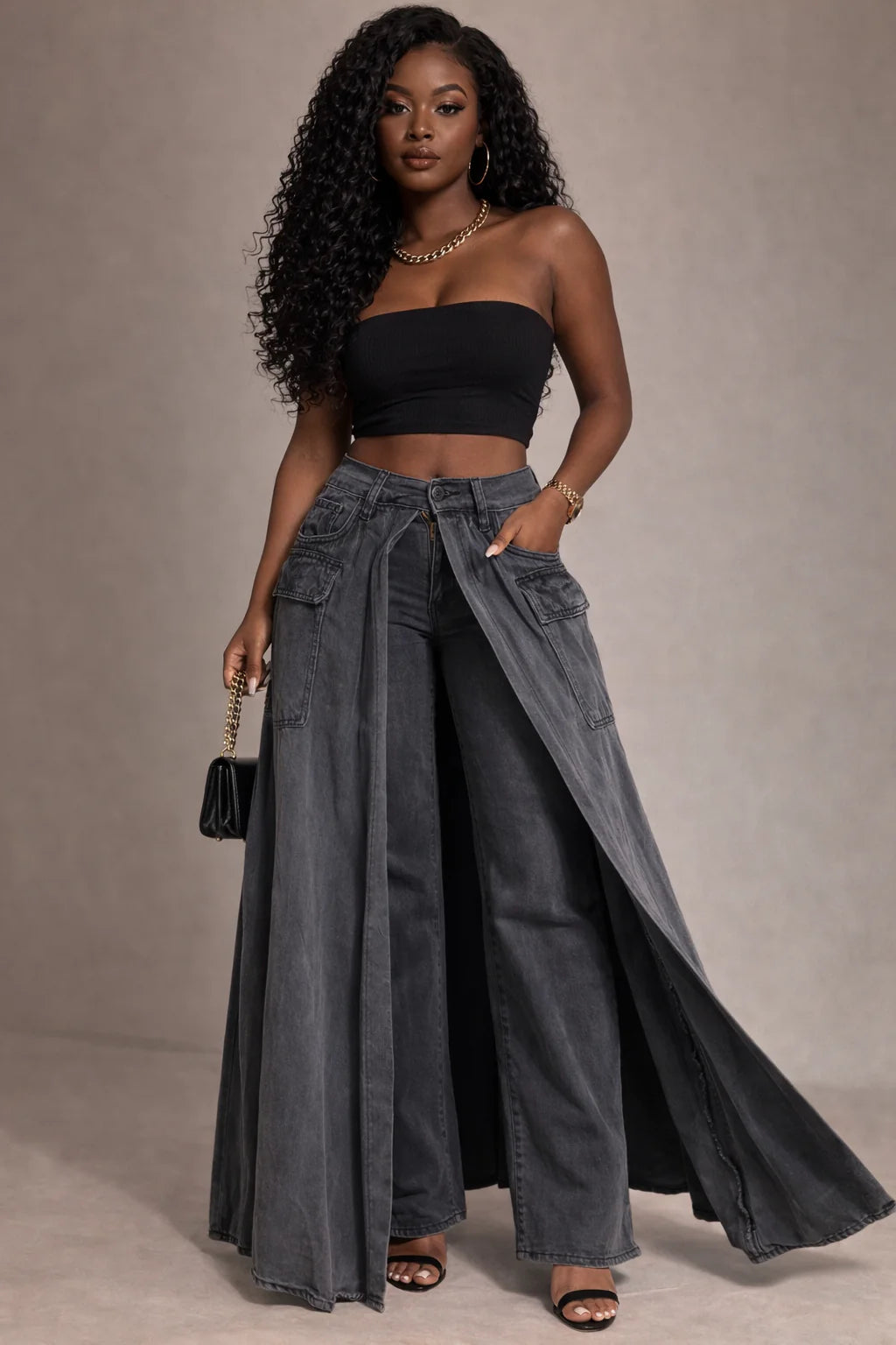 Viveca Layered High Rise Jeans