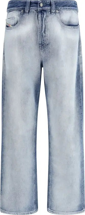 DIESEL Blue Cotton Bootcut Jeans