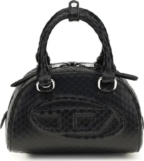 Diesel Black Calf Leather Bos Taurus Handbag