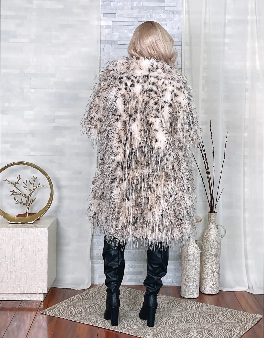 The Boss Leopard Shaggy Coat