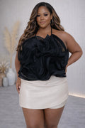 Open Up Organza Halter Top (Plus)