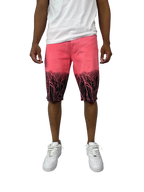 Struck By Lightning Denim Shorts