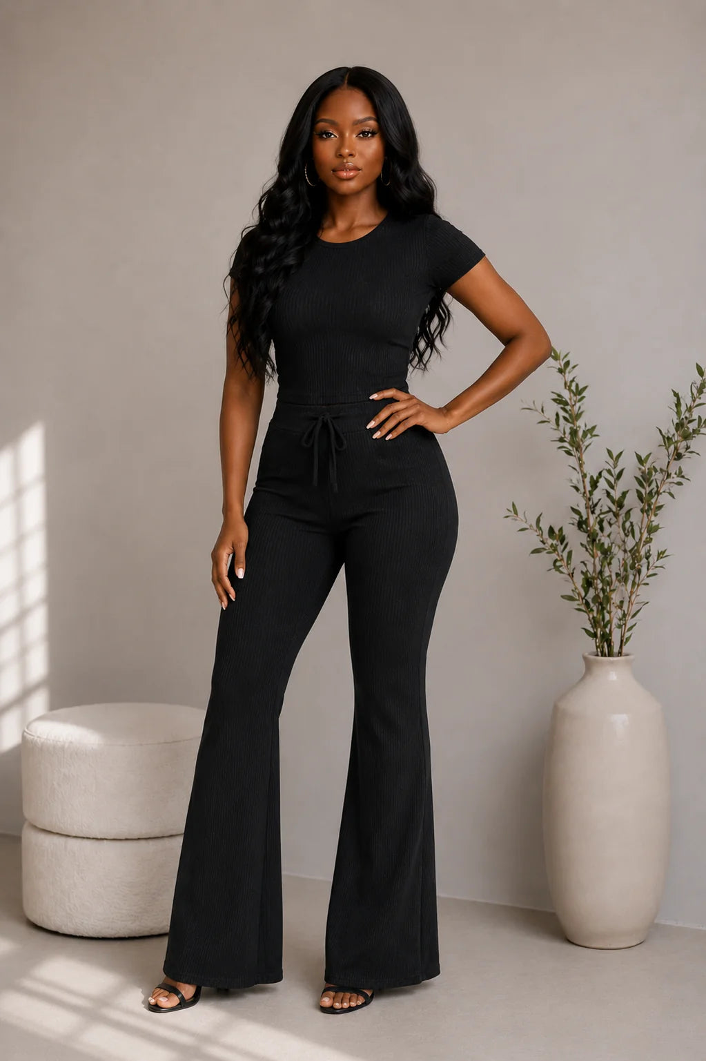 Chillax Ribbed Pants Set