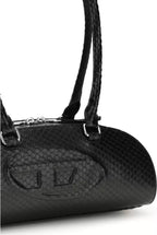 Diesel Black Calf Leather Bos Taurus Shoulder Bag