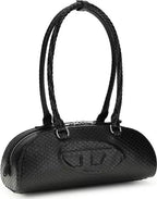 Diesel Black Calf Leather Bos Taurus Shoulder Bag