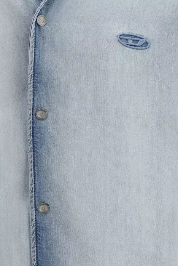 DIESEL Lyocell Blue Shortsleeved Shirt