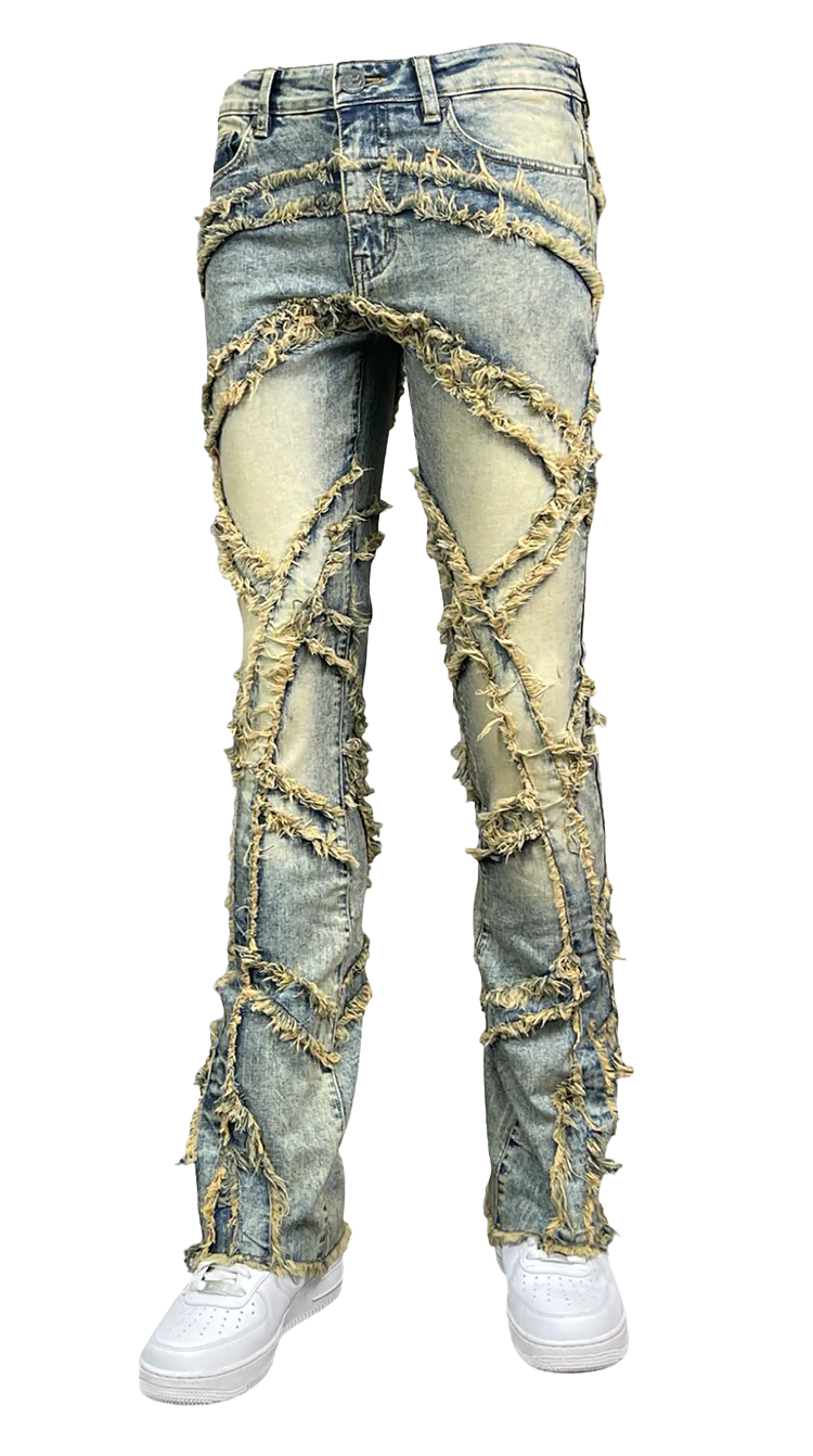 Double Crossed Arch Stack Jeans