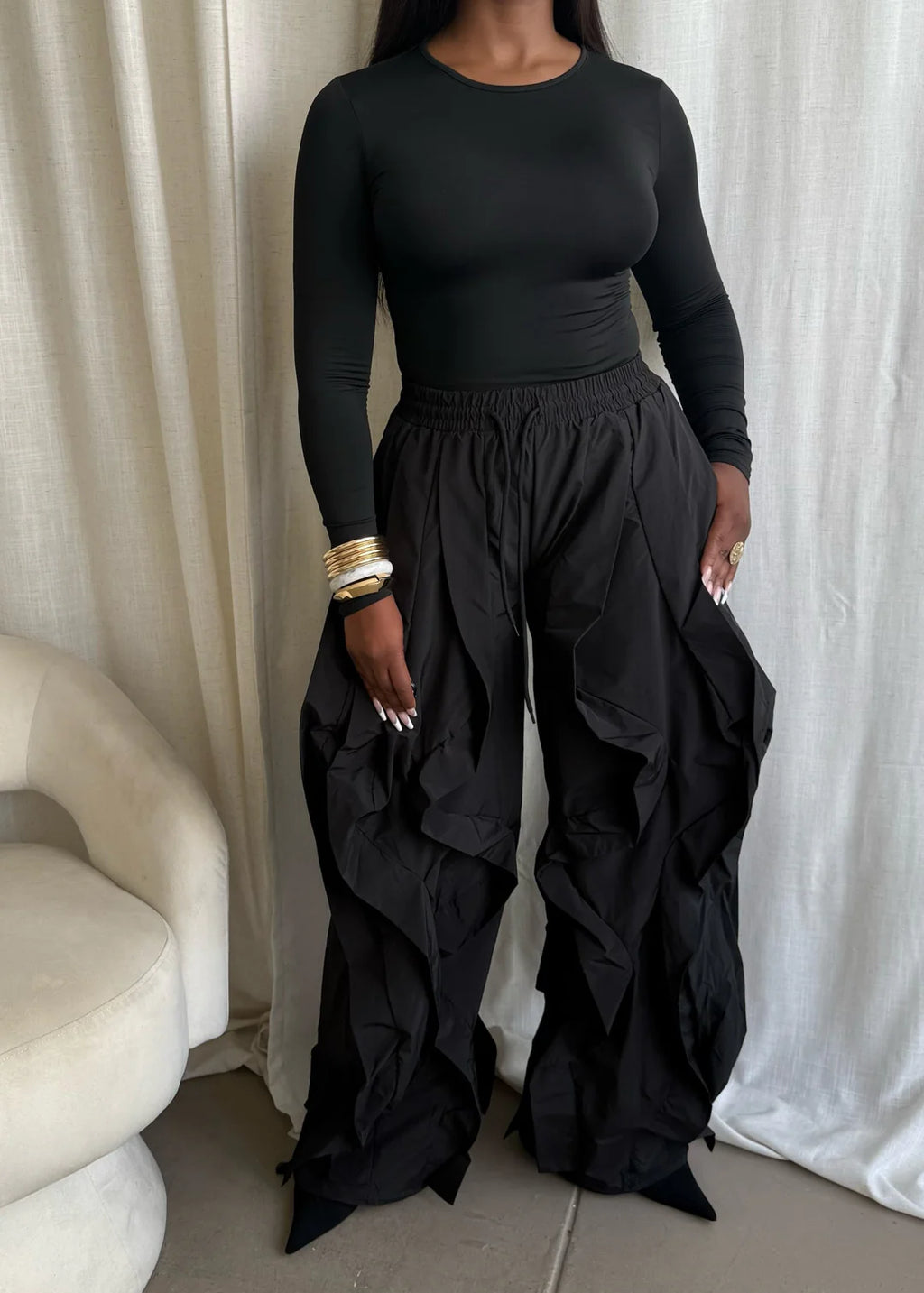 Avant Garde Ruffle Pants