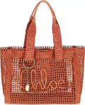 Chloe East West Raffia Tote
