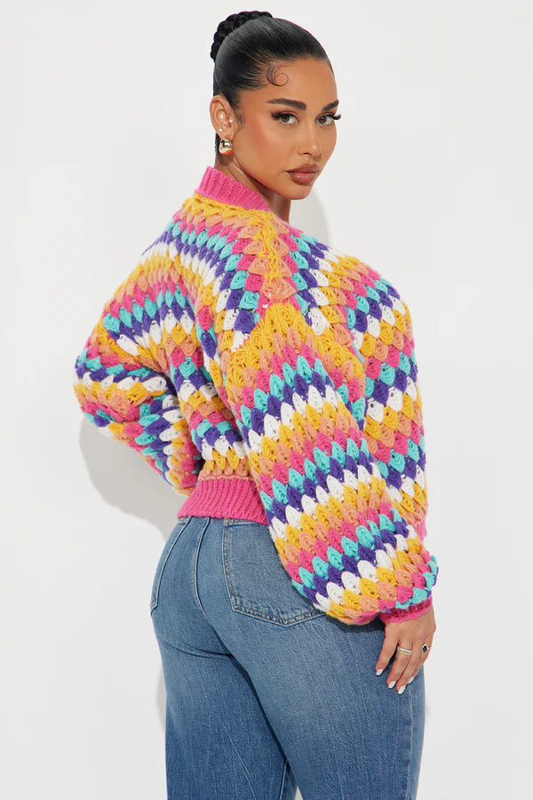 Living Color Multi V Neck Sweater