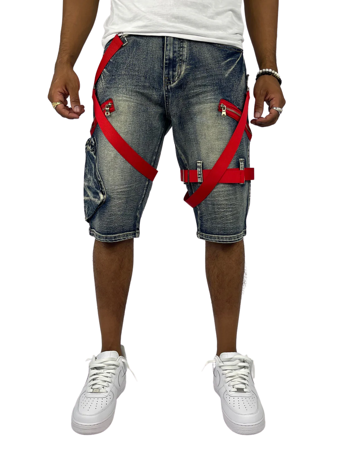 Strapped Up Cargo Shorts (Plus size)