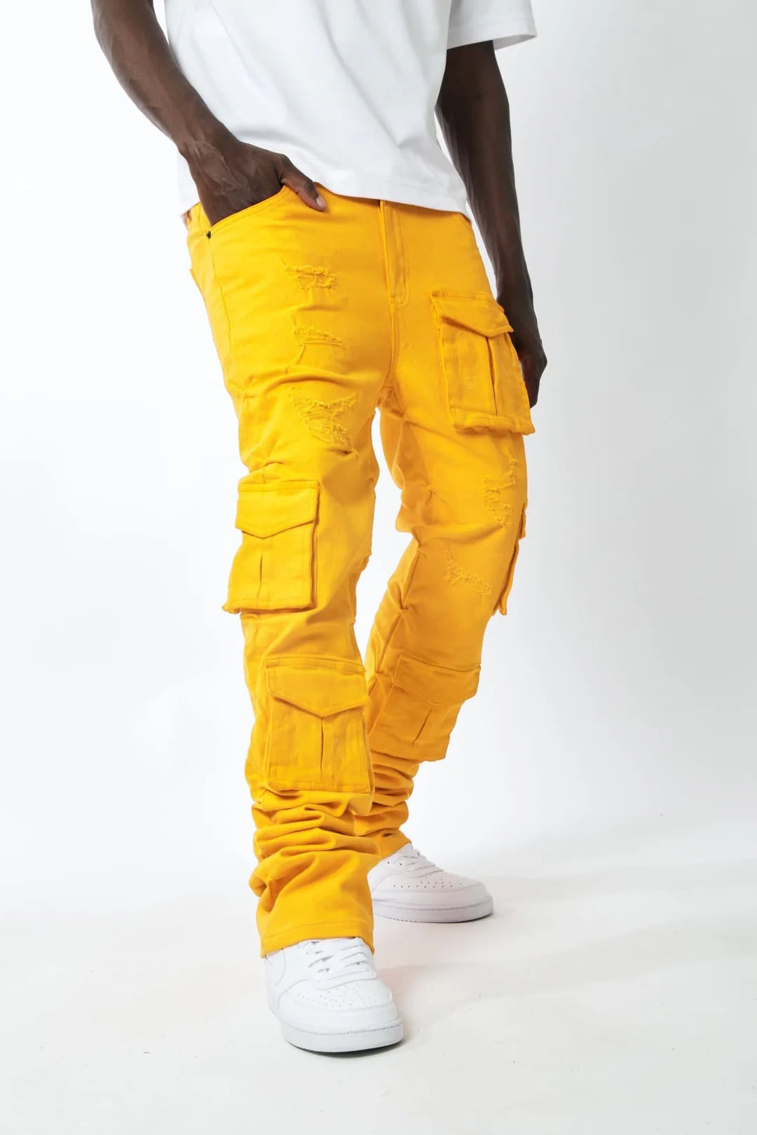 Paid Stacked Pocket Pants
