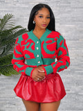 Abstract Beauty Cardigan (Plus)
