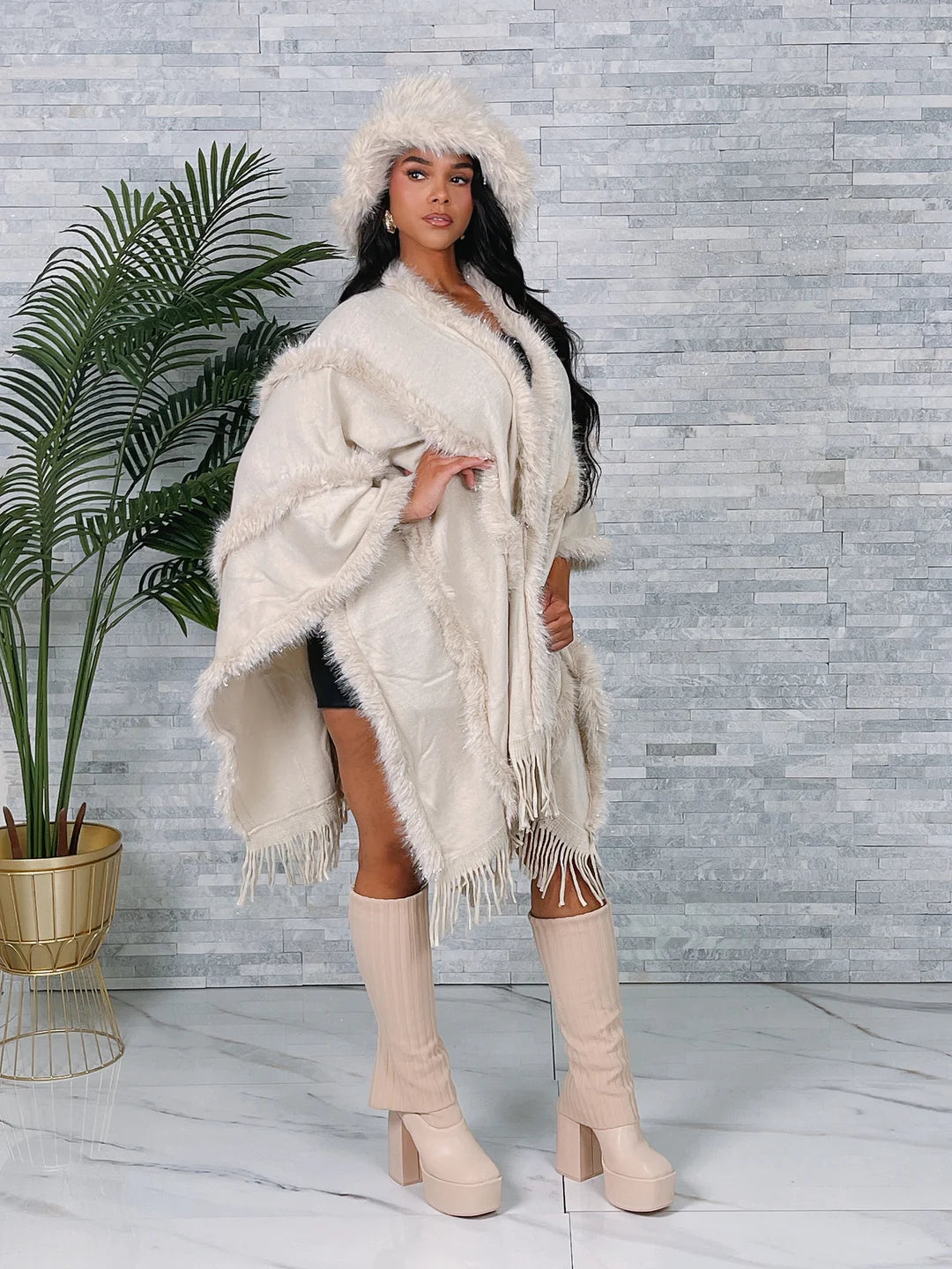 Miss Fabulous Faux Fur Shawl