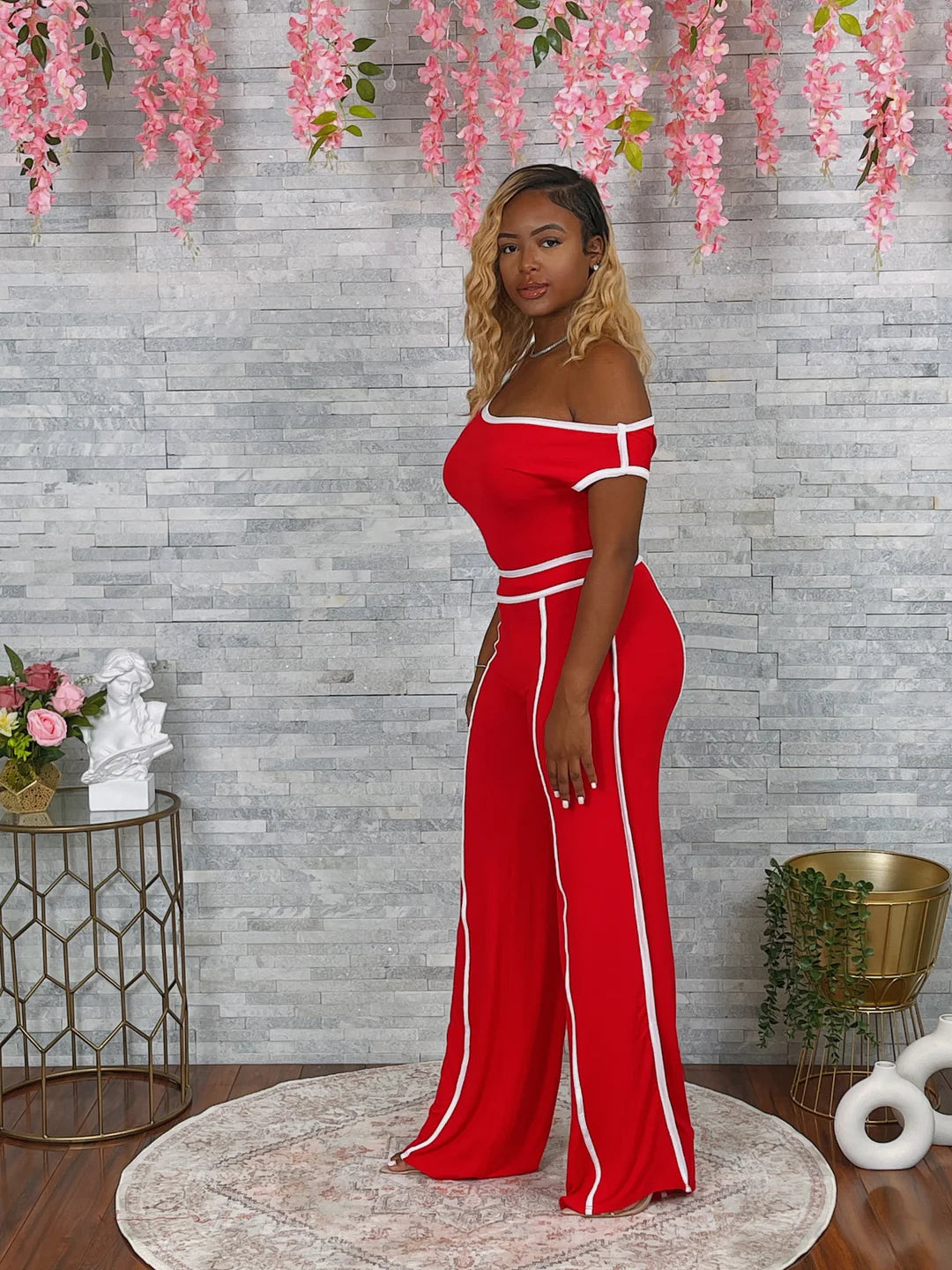 Can’t Touch Stripe Contrast Pants Set