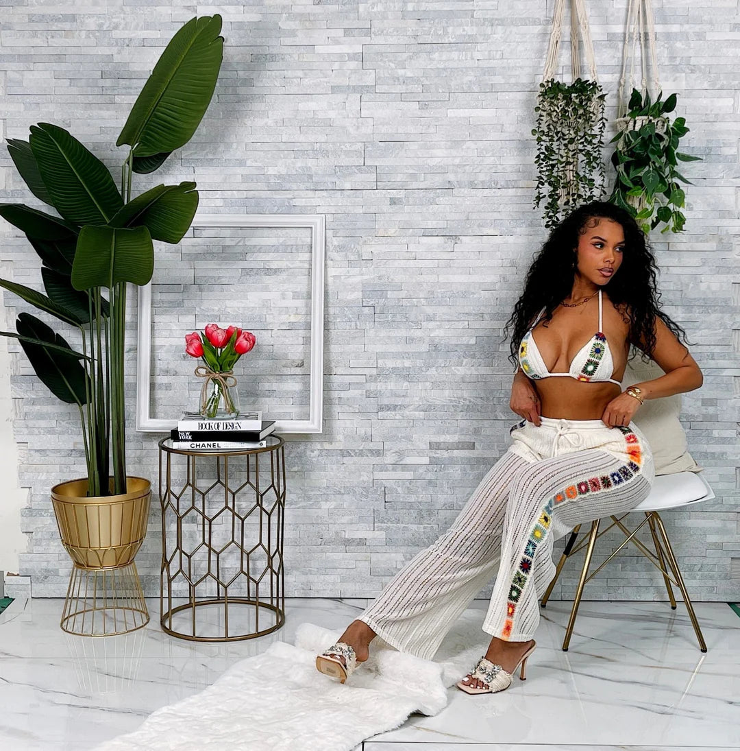 Brittany Crochet Bra & Pants Set