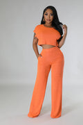 Wallflower Crop Top Pants Set
