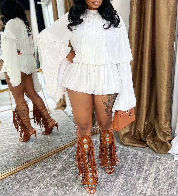 Alluring Draped Romper