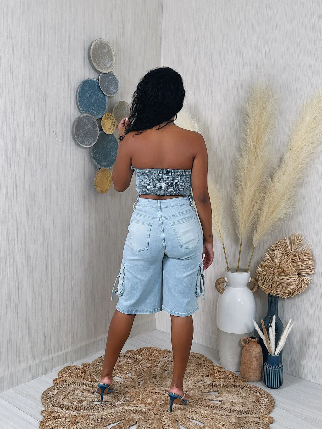 Near The Cross Denim Tube Top