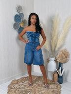 Near The Cross Denim Tube Top