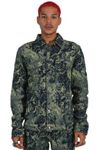King Of Roses Denim Print Jacket