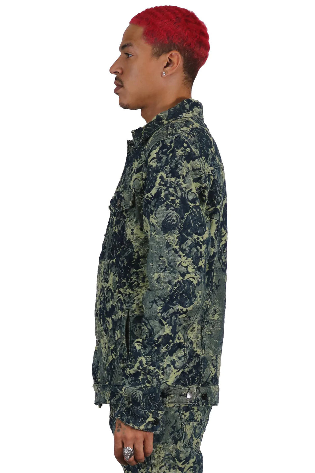 King Of Roses Denim Print Jacket