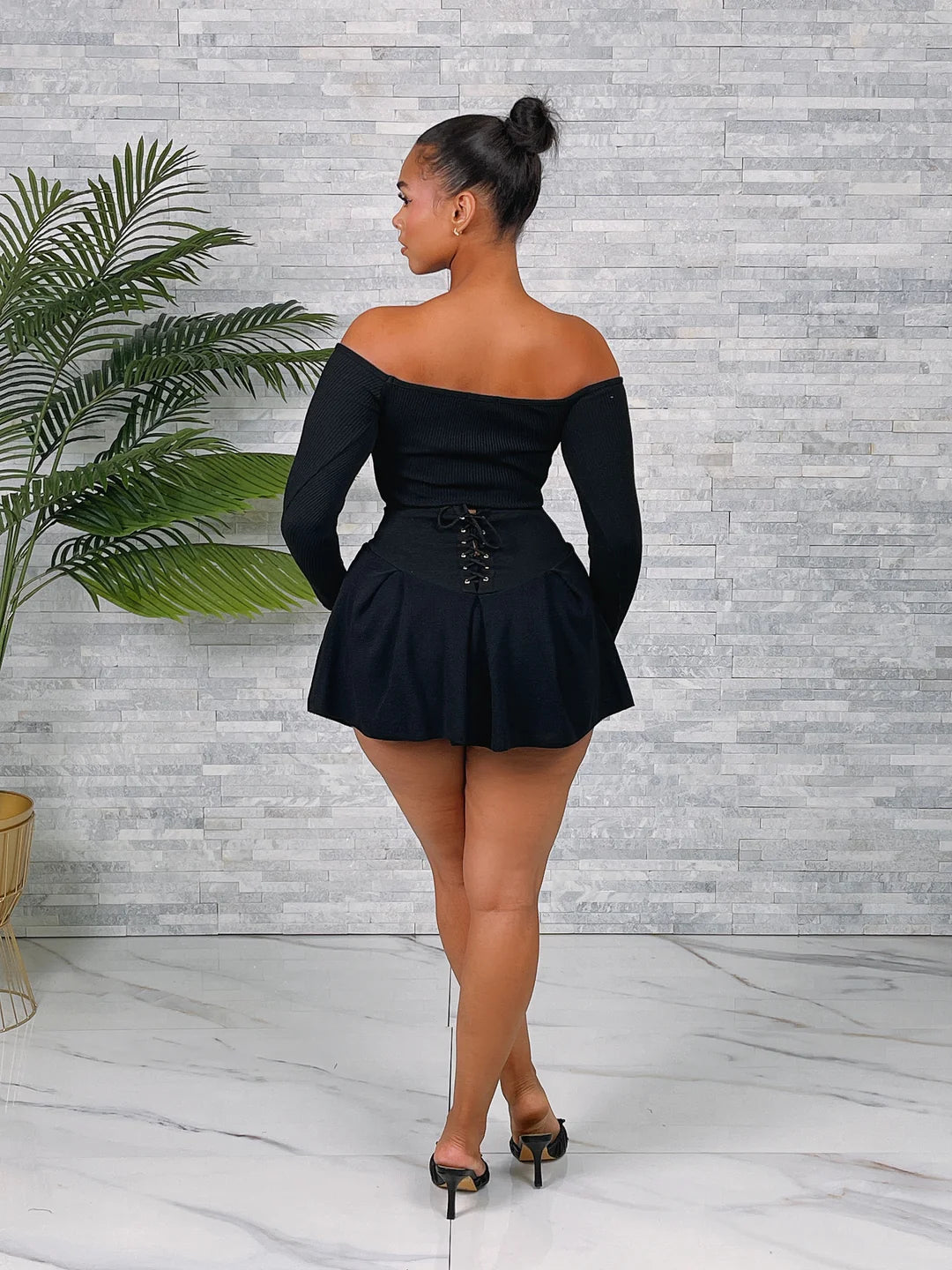 Fancy Off The Shoulder Skirt Set