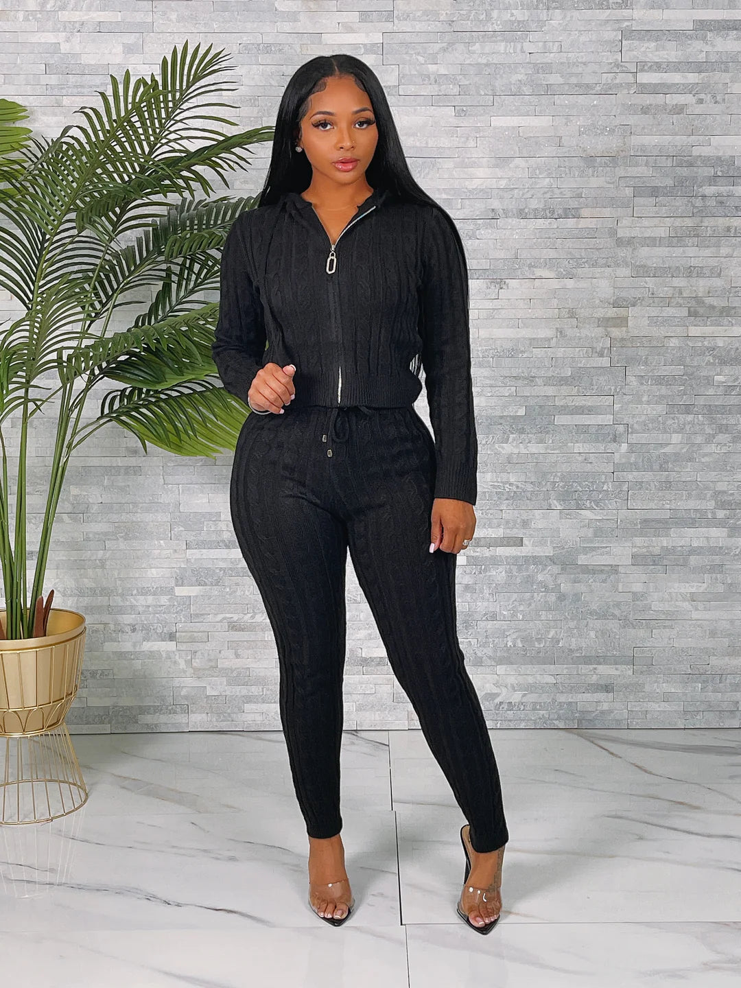 Vanessa Knit Hoodie & Leggings Set