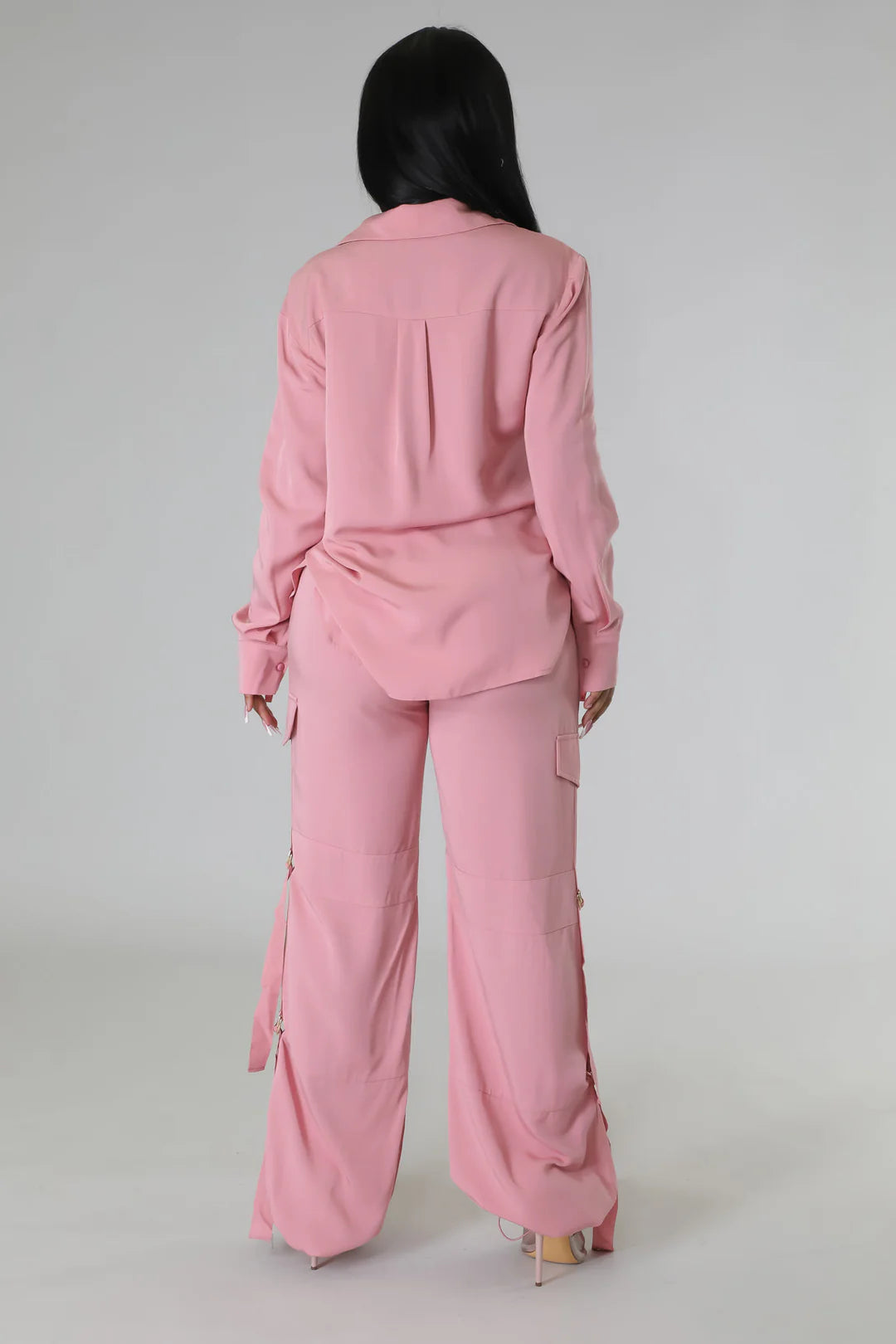 Business Casual Button Up Pants Set