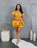 Life Of The Party V-Neck Ruffle Mini Dress