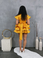 Life Of The Party V-Neck Ruffle Mini Dress