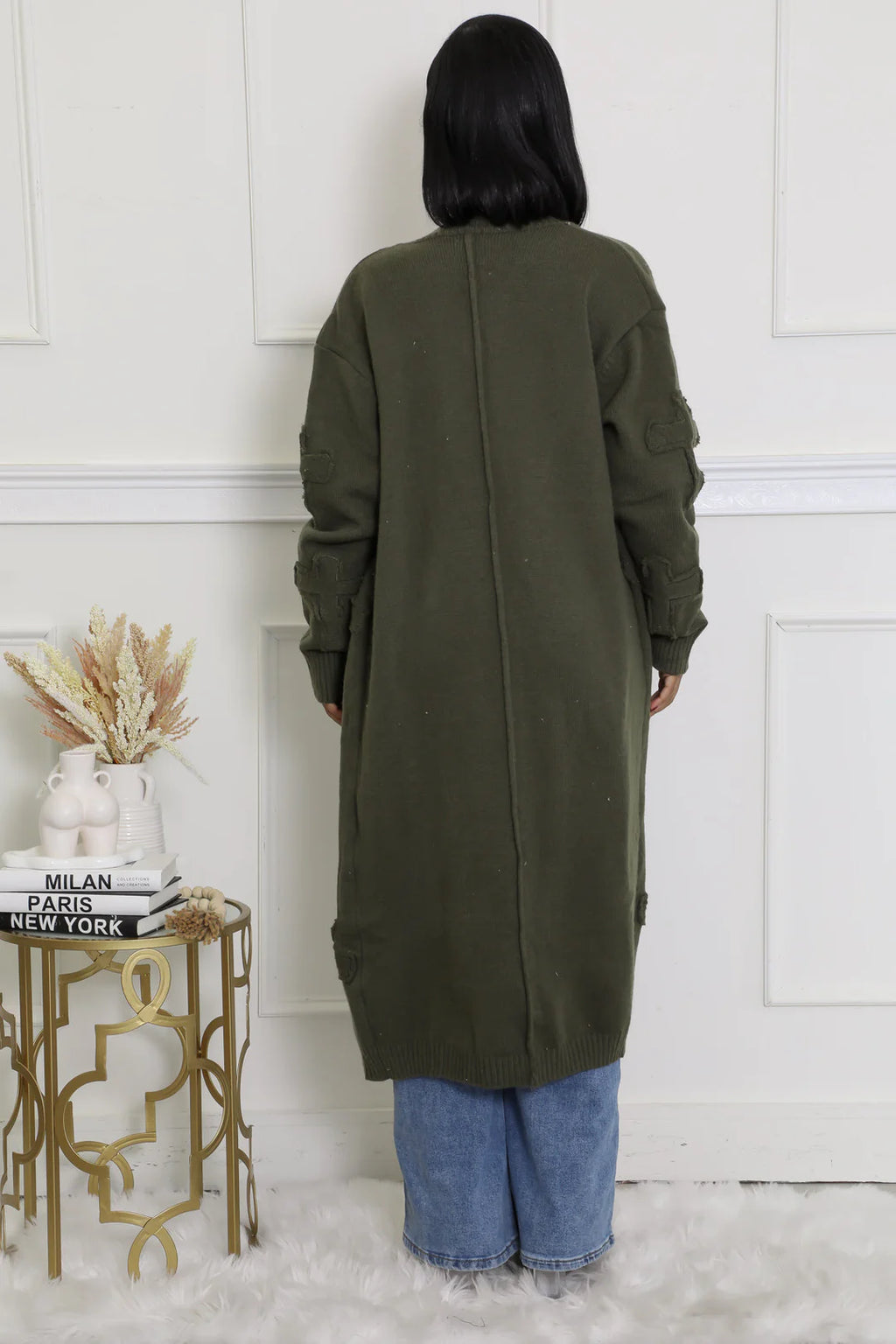 Cold Outside Long Cross Designs Cardigan