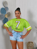 On The Team Neon Crop Jersey