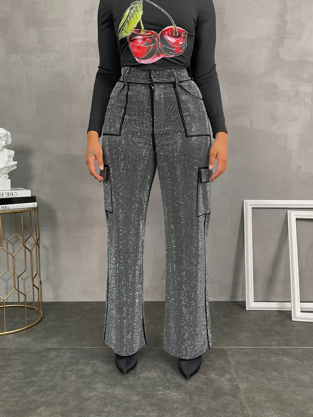 All Over Rhinestone Pants