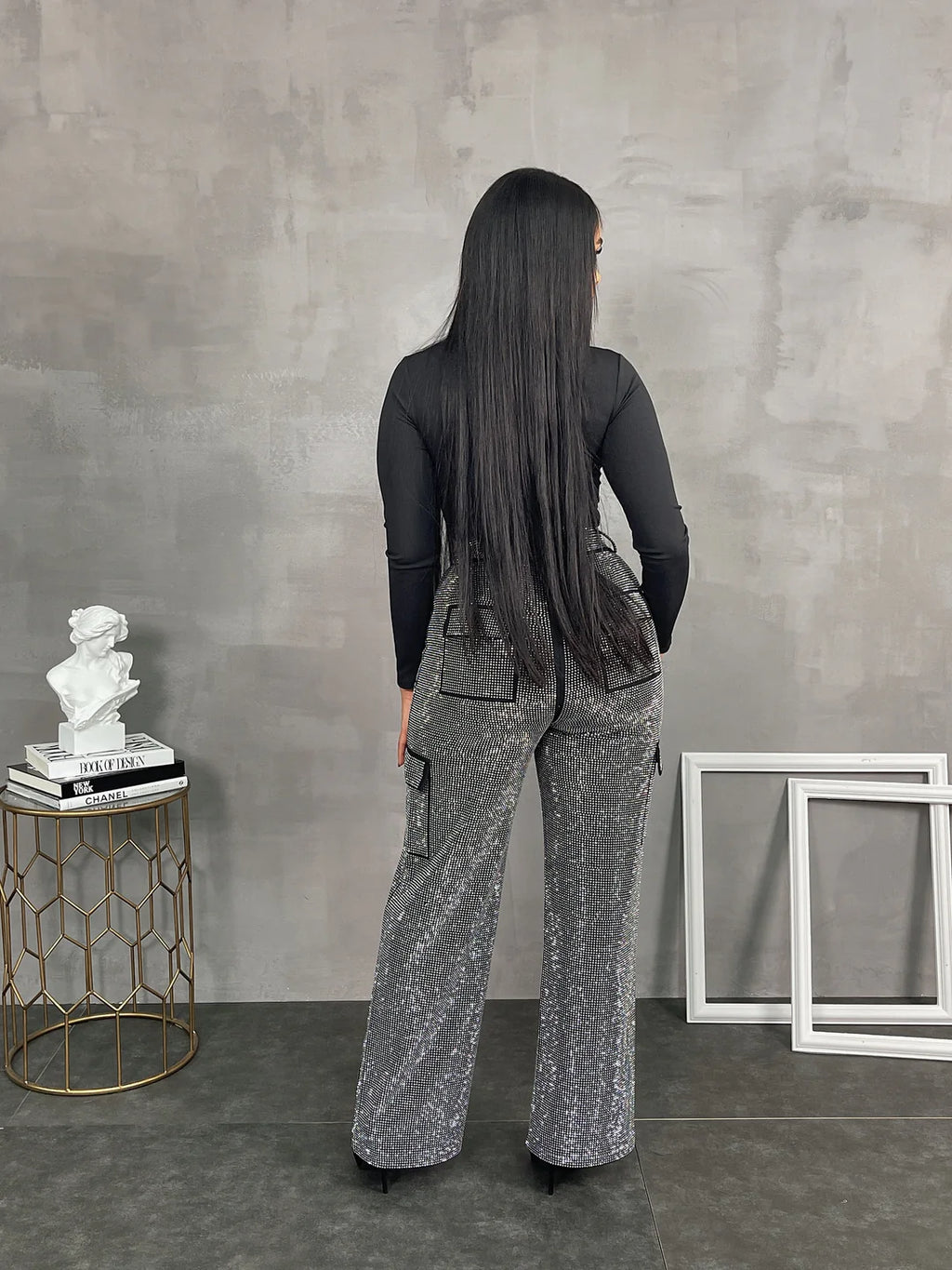 All Over Rhinestone Pants