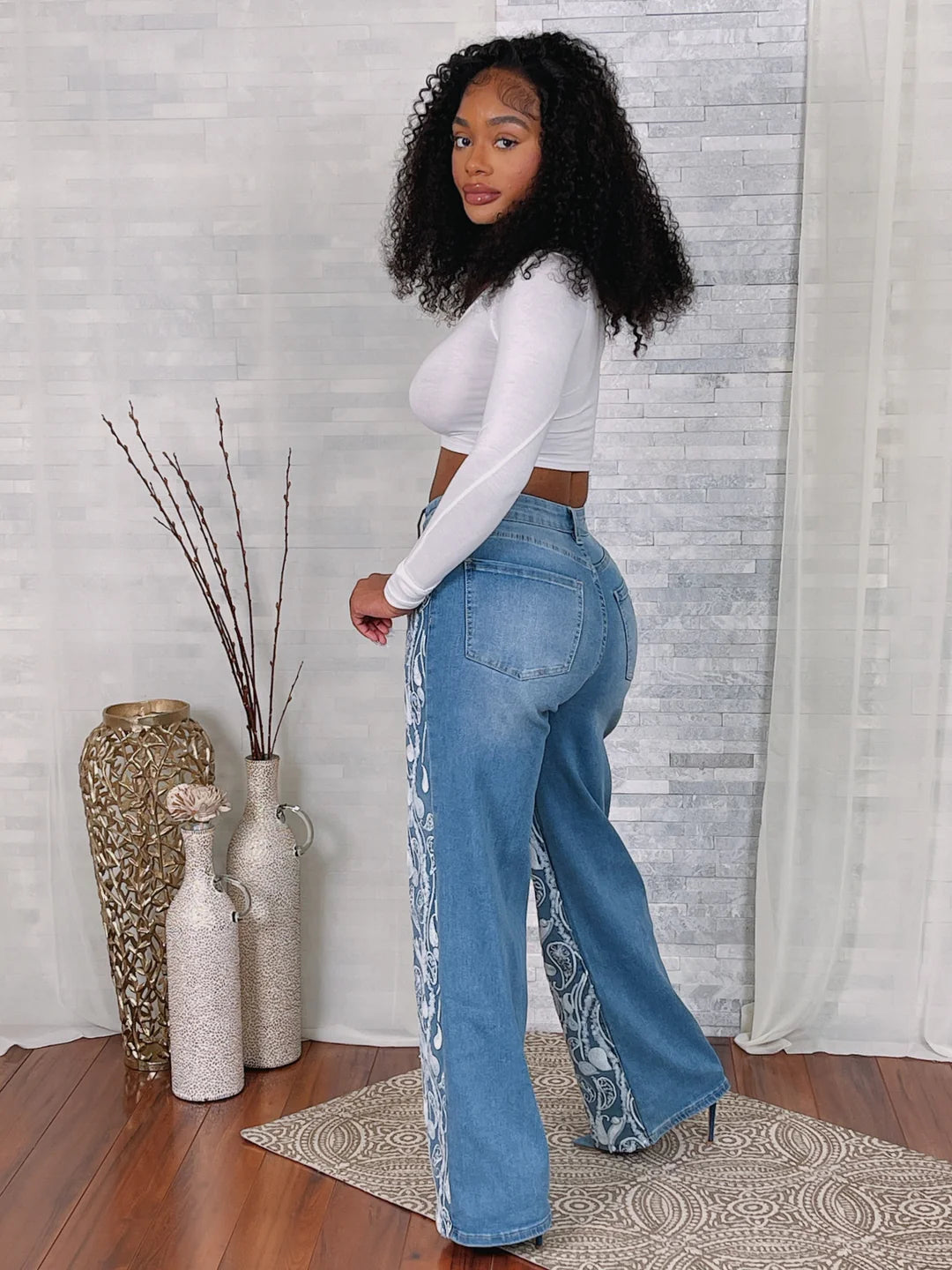 In The Wind Sequin Medium Wash Jeans