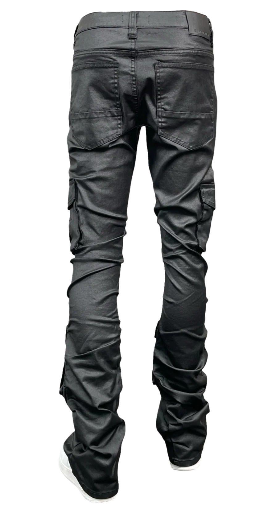 Dripped Coated Cargo Jeans