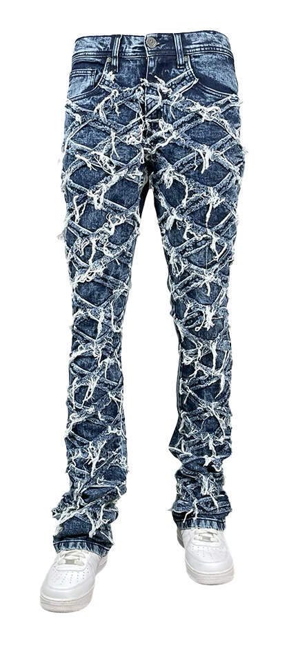 Bad To Tha Bone Frayed Jeans