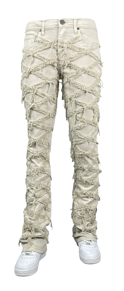 Bad To Tha Bone Frayed Jeans