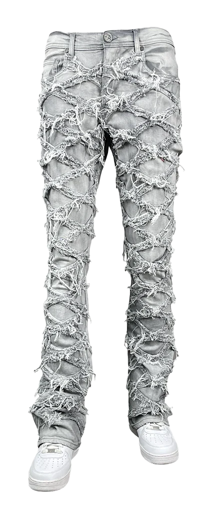 Bad To Tha Bone Frayed Jeans