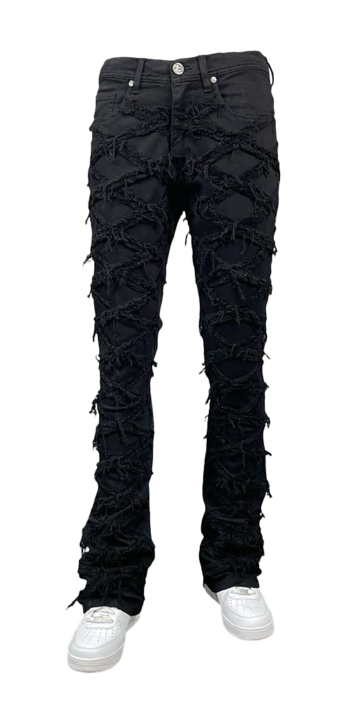 Bad To Tha Bone Frayed Jeans