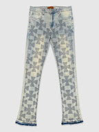 Cross Stud Stacked Jeans