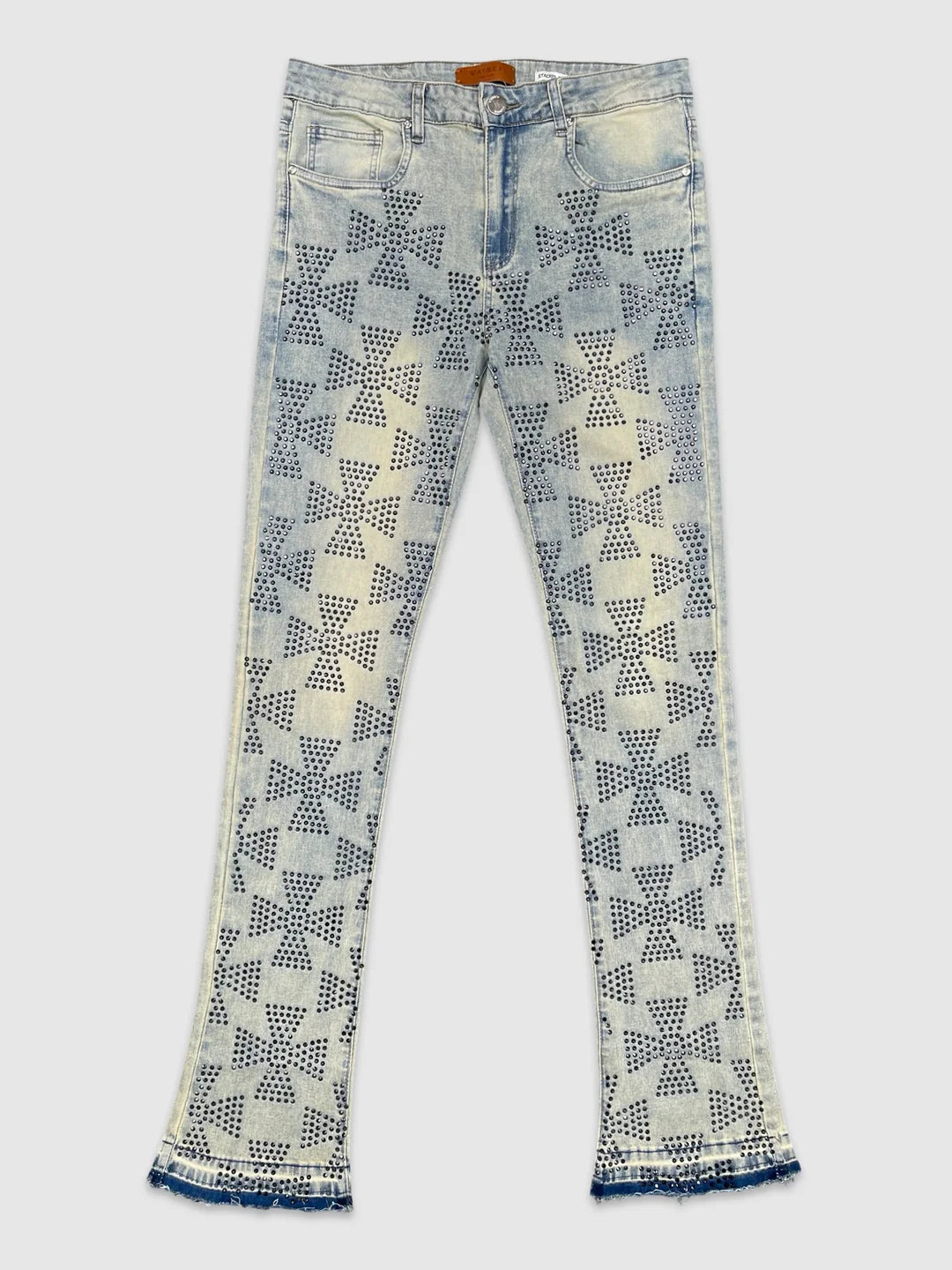 Cross Stud Stacked Jeans